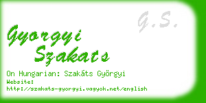 gyorgyi szakats business card