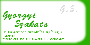 gyorgyi szakats business card